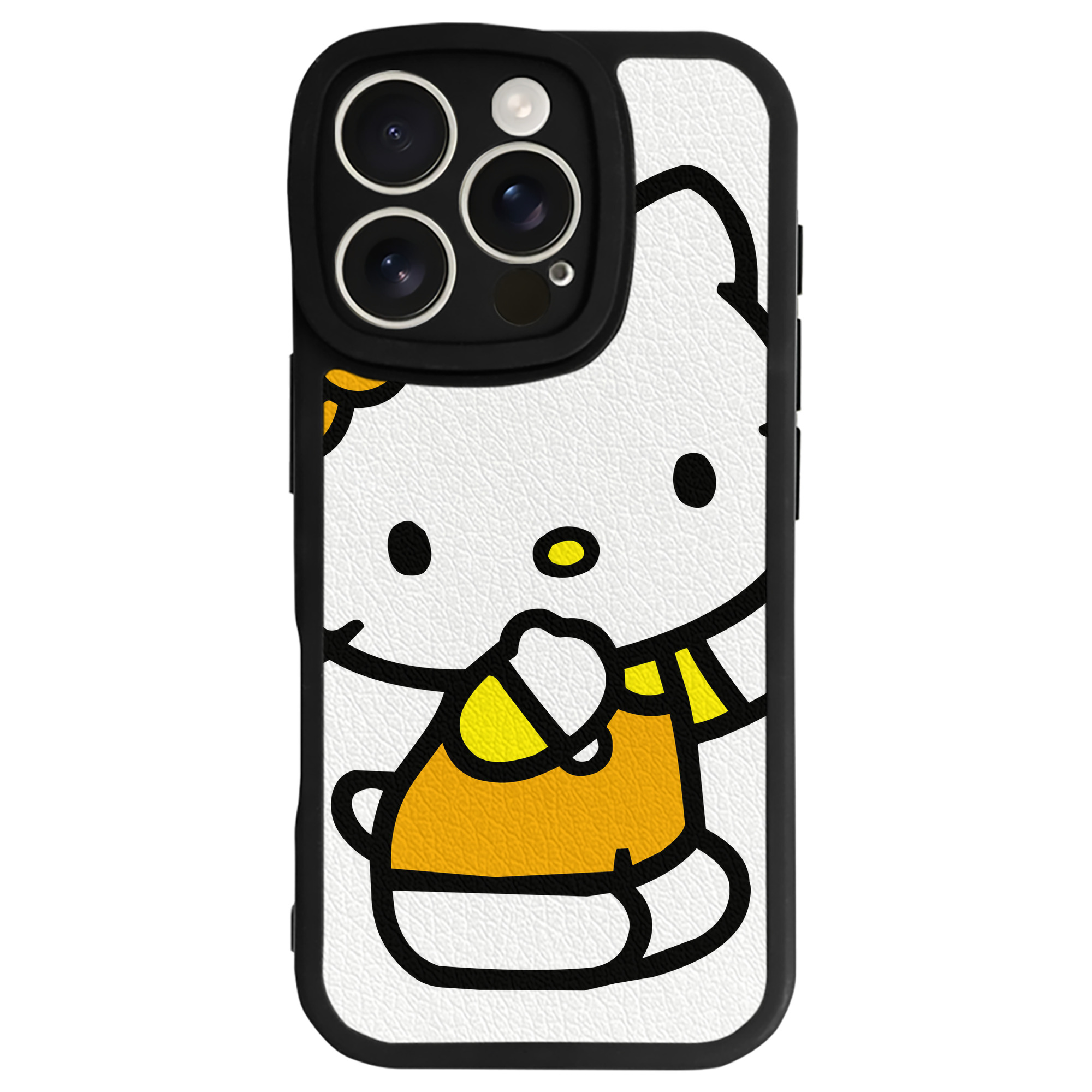 （画像用） Hello Kitty ハローキティ 【iPhone 16シリーズ対応】シリコンスマホケース（レザー調） 材質：シリコン